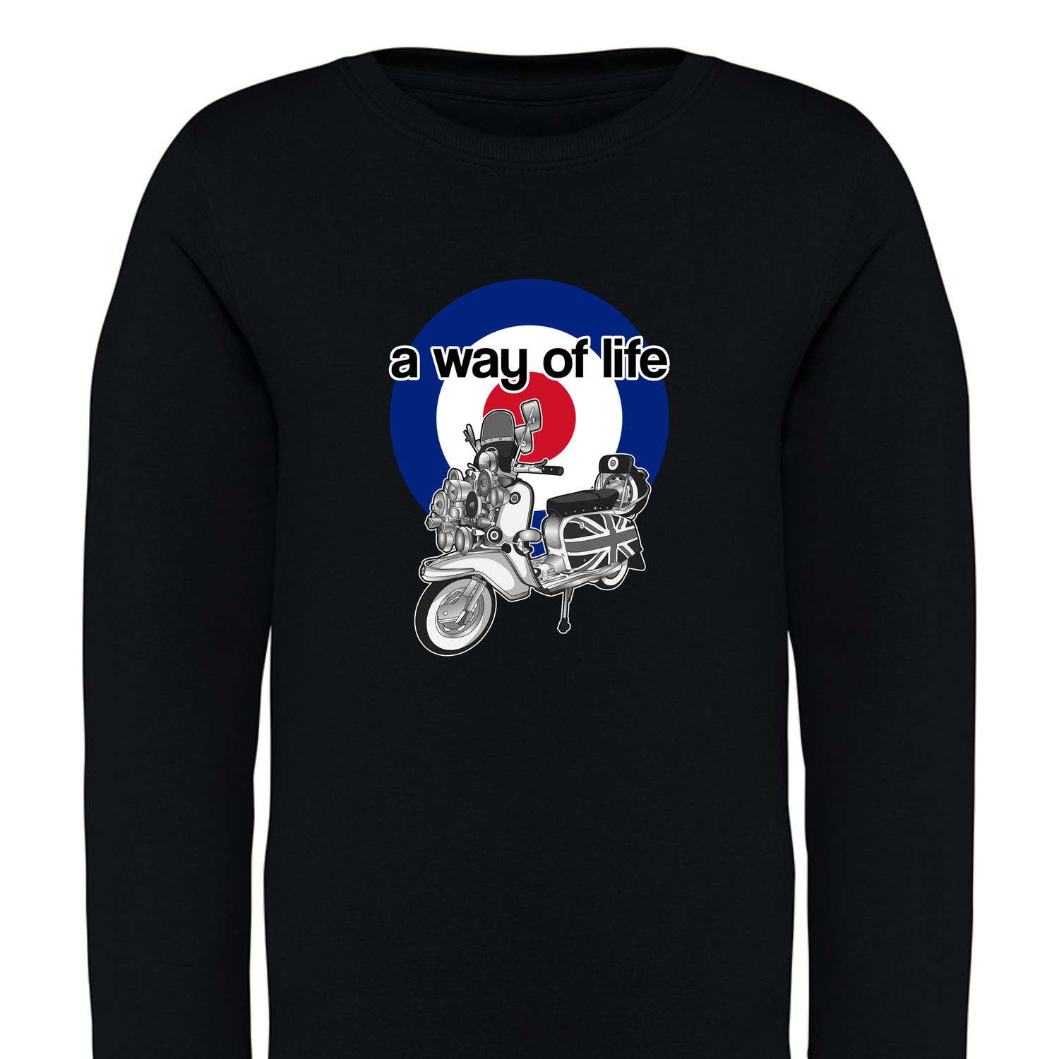 A Way of Life Mod Sweatshirt (Junior), COLOUR: BLACK