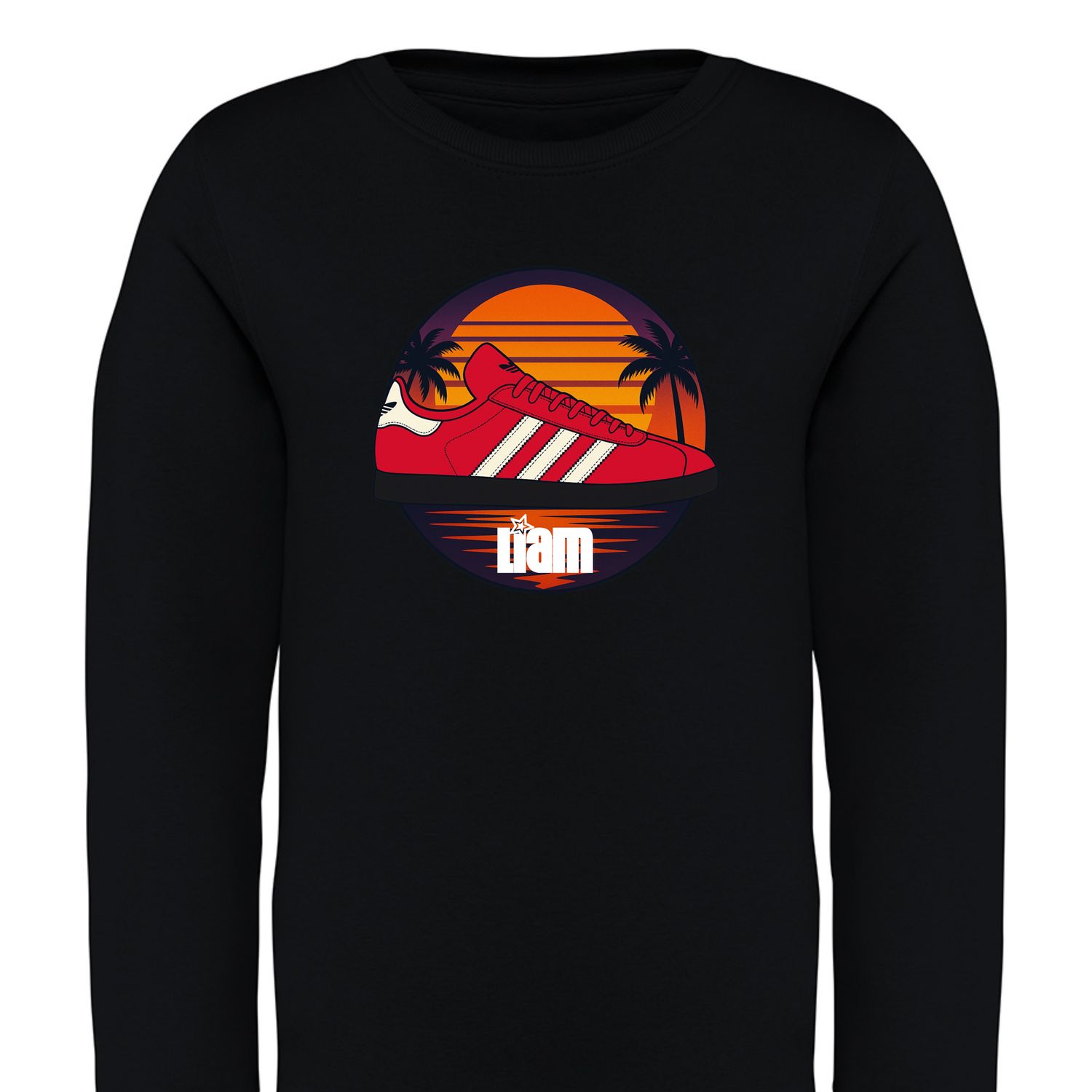 Custom Gazelle Trainer Sweatshirt (Junior), COLOUR: BLACK