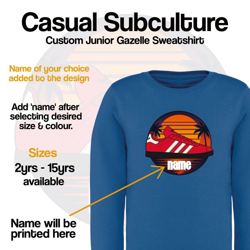 Custom Gazelle Trainer Sweatshirt (Junior)