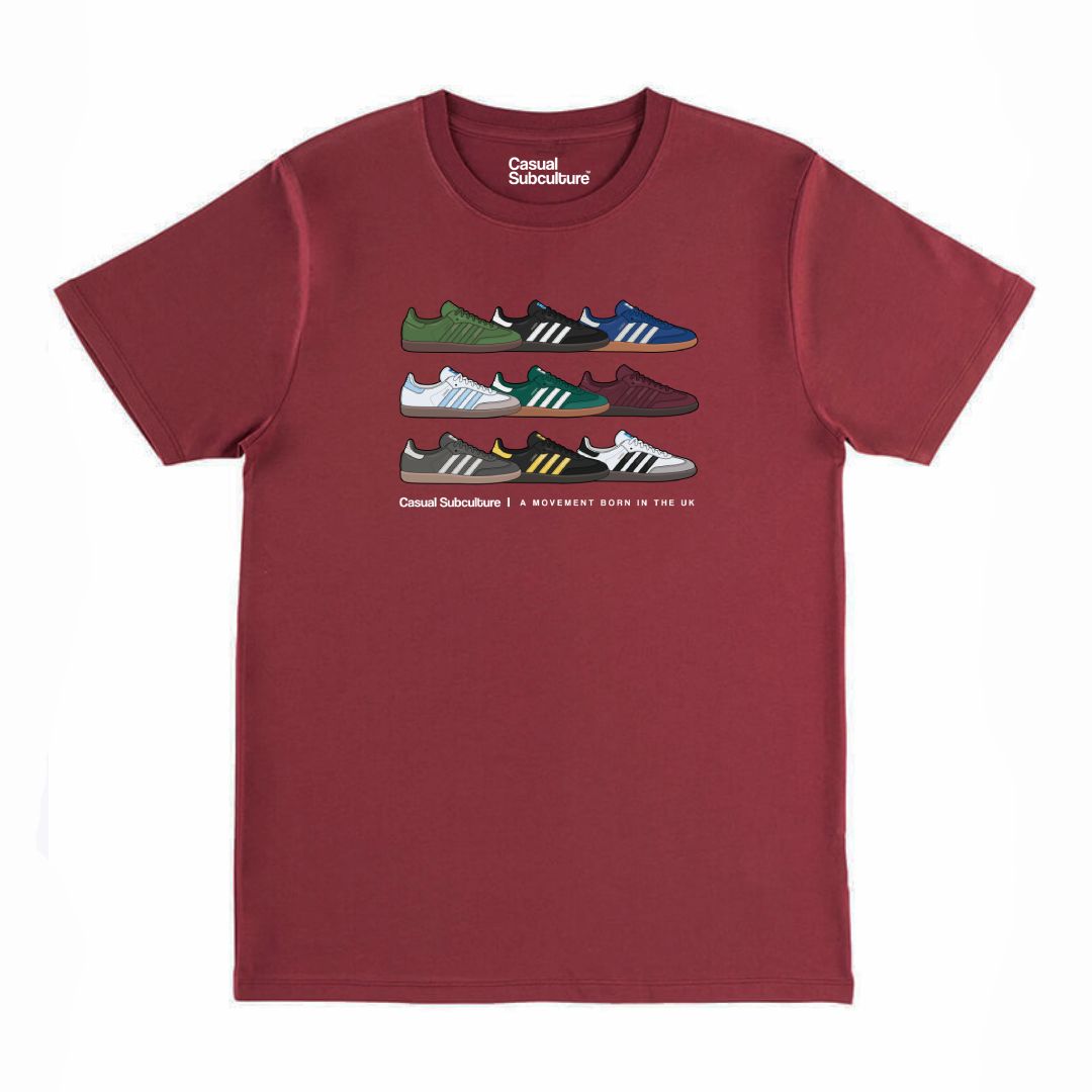 *New* Samba T Shirt, COLOUR: BURGUNDY