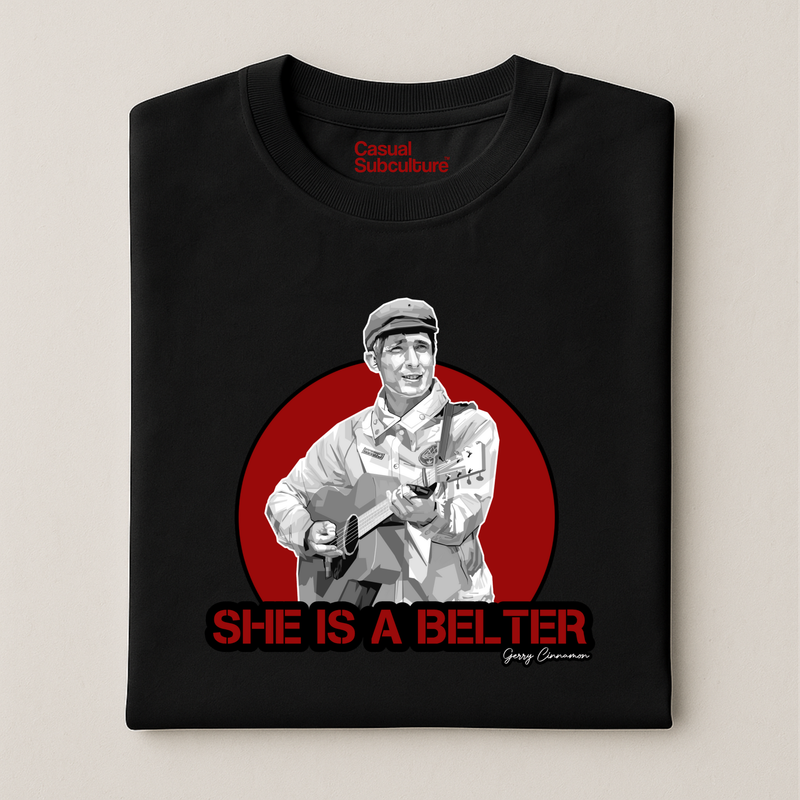 Gerry Cinnamon - She is a Belter Black T Shirt Gerry Cinnamon - She is a Belter Black T Shirt