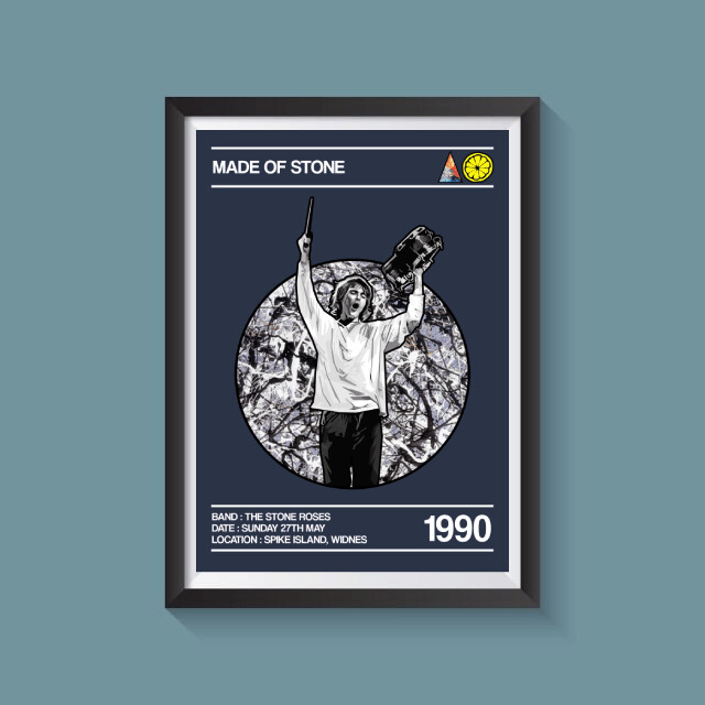 The Stone Roses - Spike Island Navy A4 Print The Stone Roses - Spike Island Navy A4 Print, TRACK: MADE OF STONE