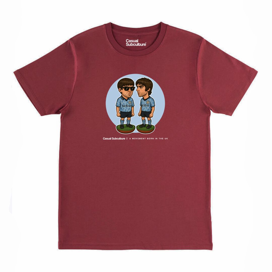 CS Liam/Noel Retro Football T Shirt CS Liam/Noel Retro Football T Shirt, COLOUR: BURGUNDY