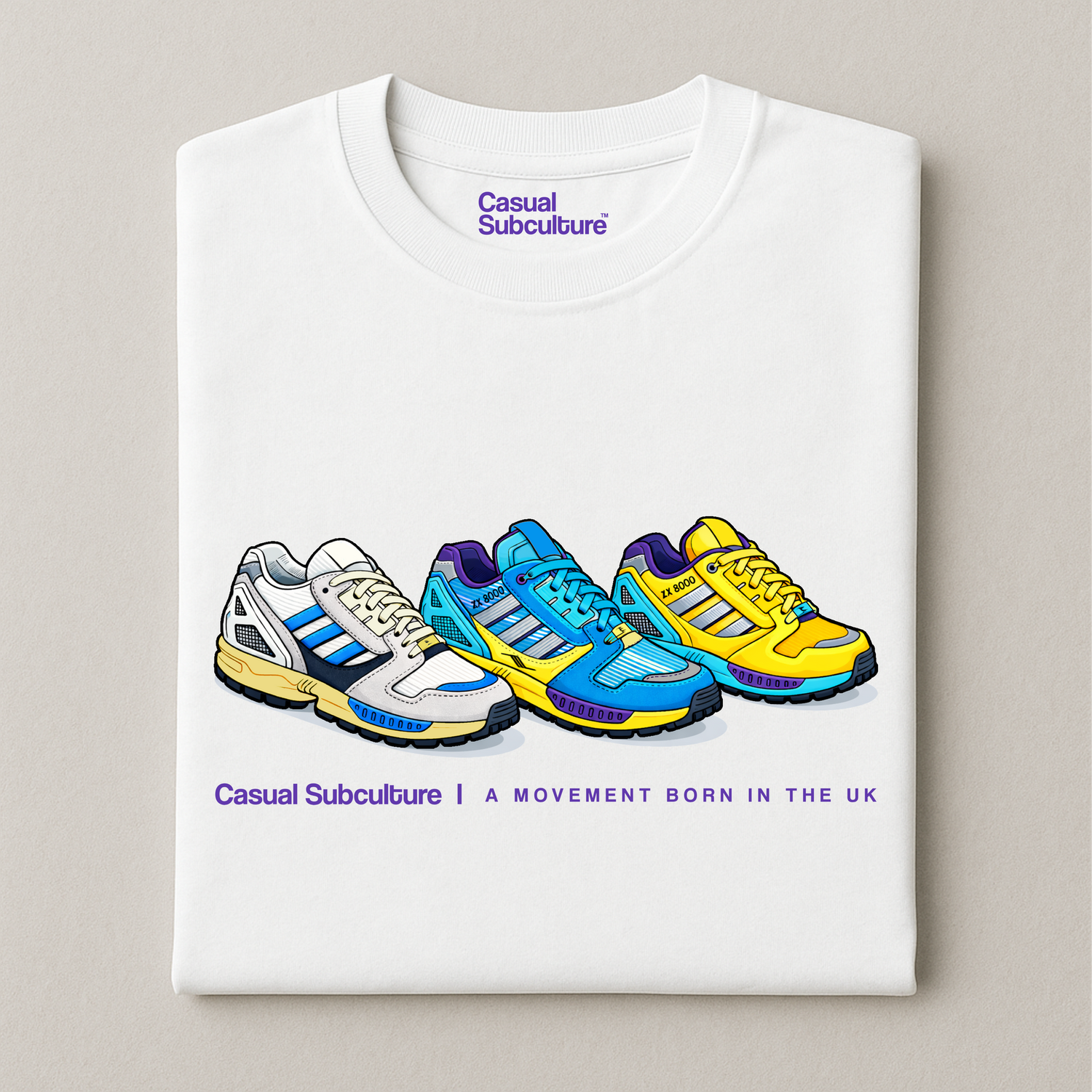 ZX8000 Trio T Shirt, COLOUR: WHITE