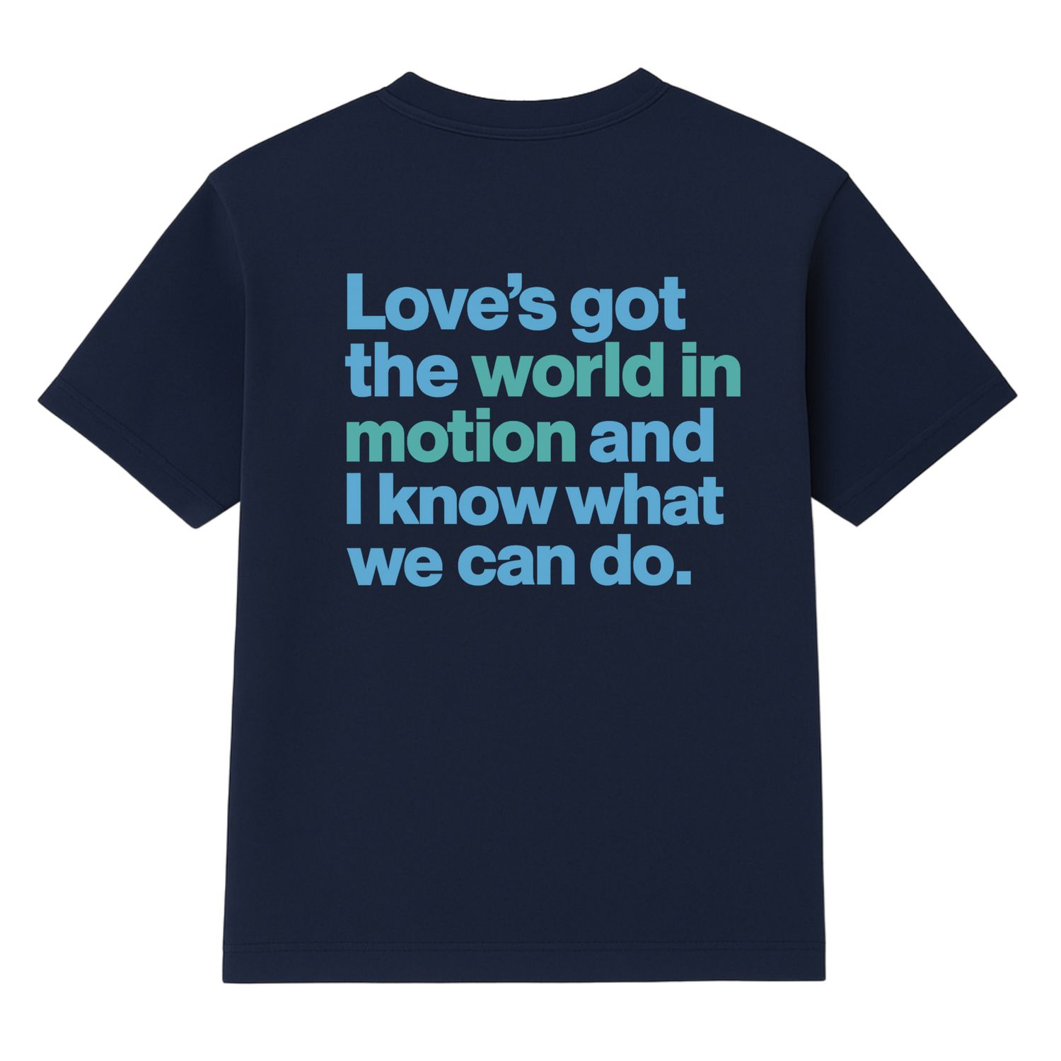 Love Motion T Shirt ( Backprint ) Love Motion T Shirt ( Backprint ), COLOUR: NAVY