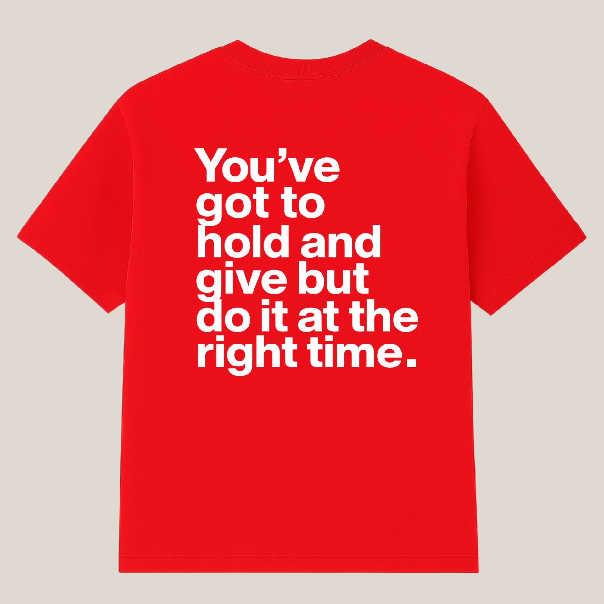 Right Time Motion T Shirt ( Backprint )