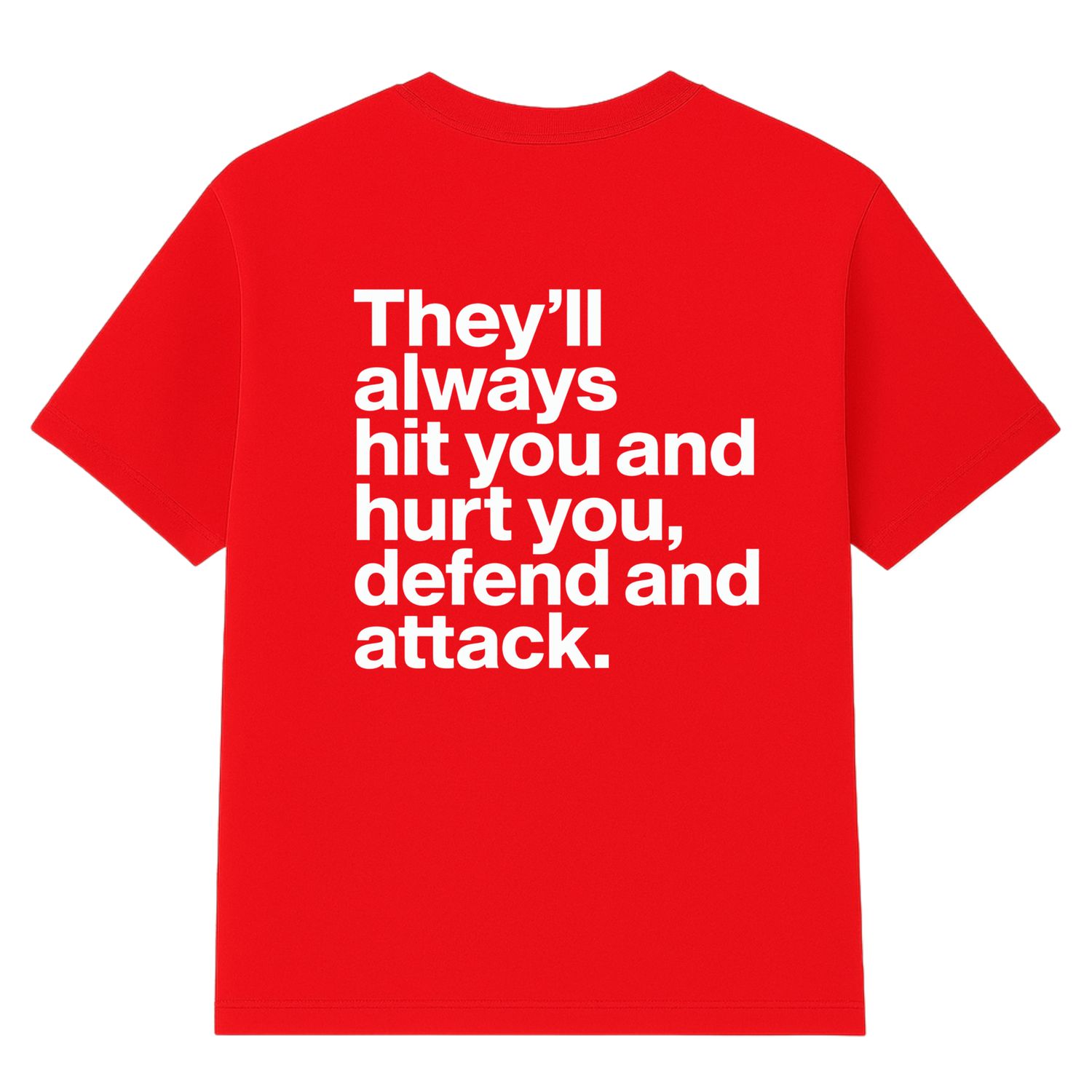 Hit you Motion T Shirt ( Backprint ), COLOUR: RED