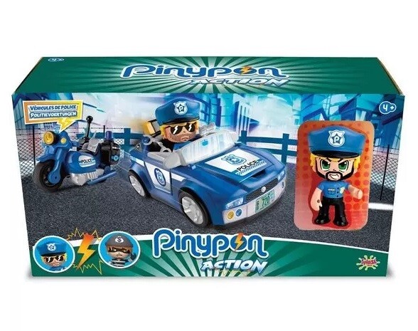 Pinypon Action 2 Veicoli Polizia con Personaggio e Accessori