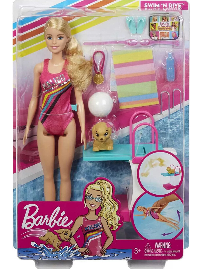 Bambola Barbie Nuotatrice