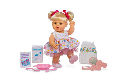 Berjuan Bambola Baby Susù Interattiva con Accessori, 38 cm