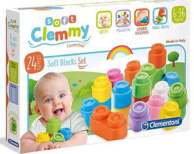 Clementoni Clemmy 24 pezzi Soft Blocks Set