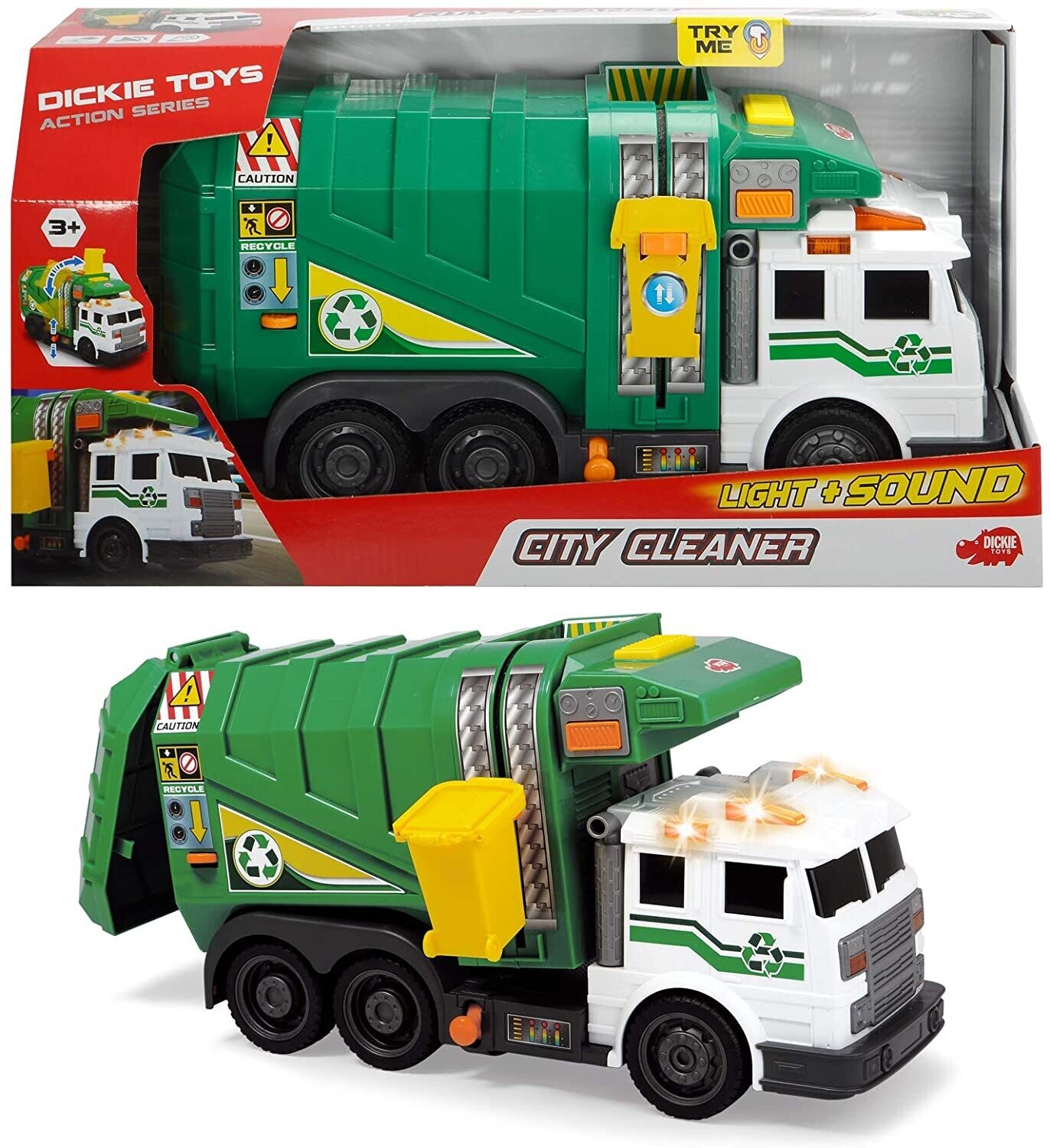Camion Ecologia Colore Verde Luci e Suoni Dickie Toys