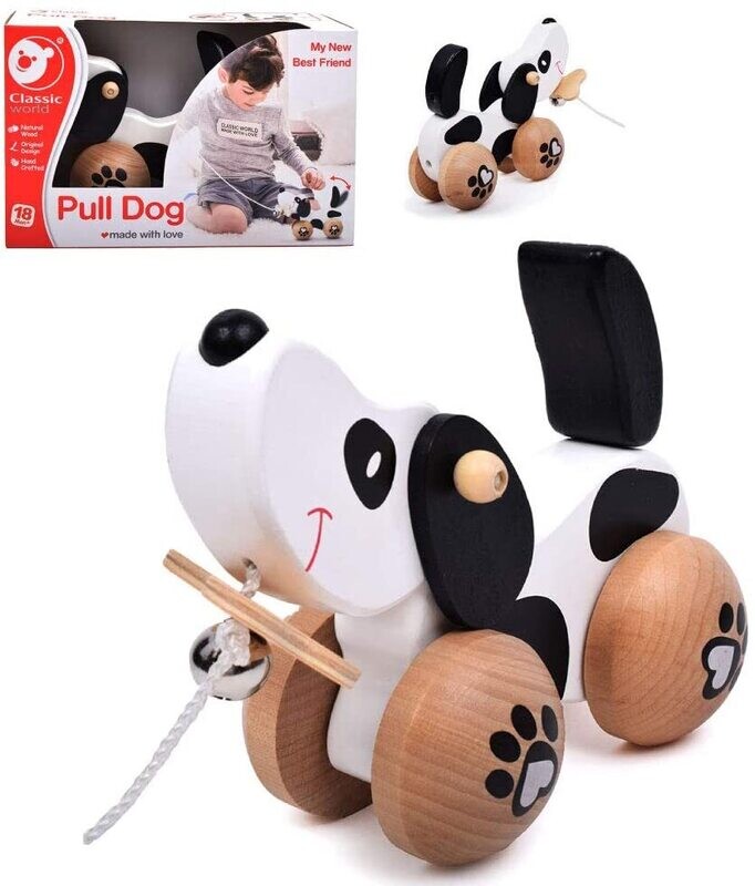Classic World Cagnolino Trainabile in Legno