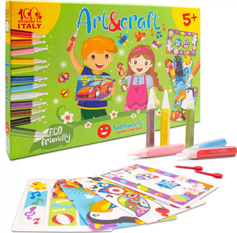 Sabbiarelli Kit Deluxe per Colorare con la Sabbia