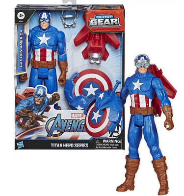 Personaggio Capitan America Marvel H 30 cm con Accessori