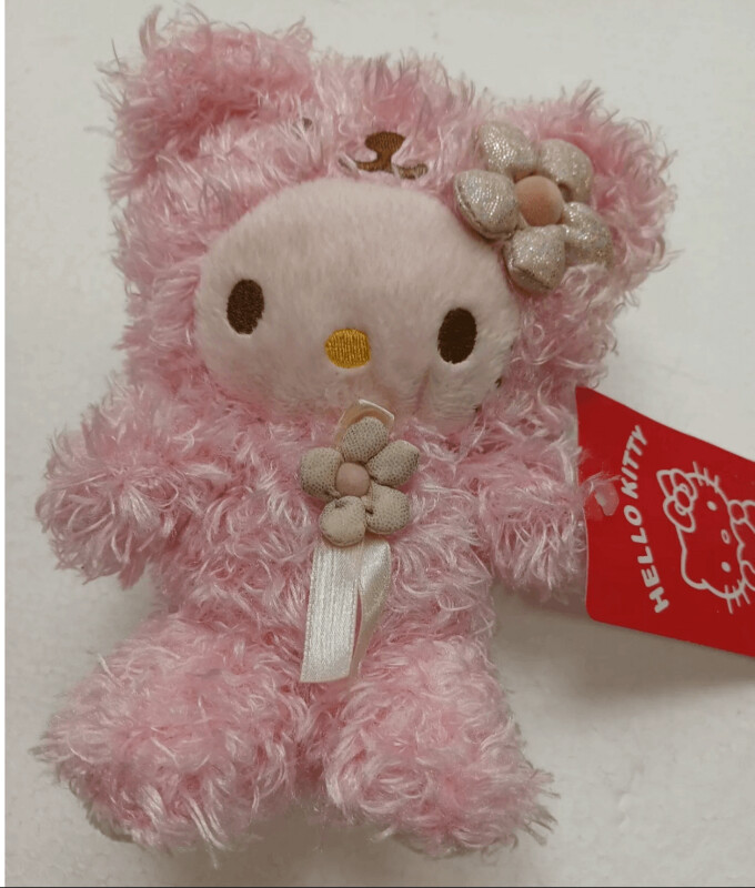 Hello Kitty Peluche Orso Rosa