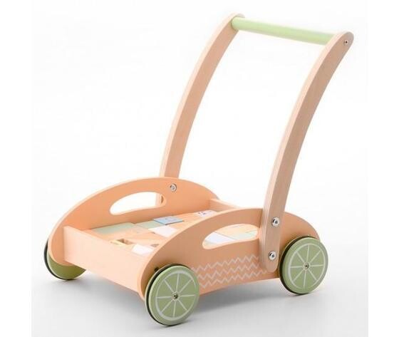 Jouèco Baby Walker con blocchi in Legno