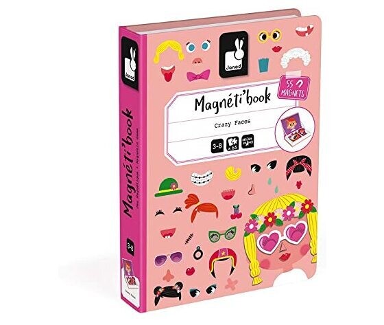 Janod Magnetic Book Crazy Faces