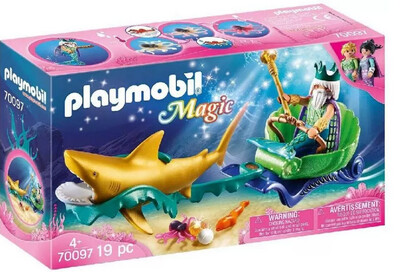 Playmobil Magic Re dei Mari con Carrozza e Squalo 70097