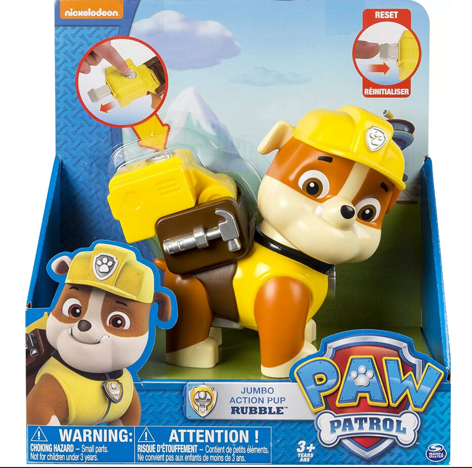 Paw Patrol Jumbo Action Pup Figure Rubble