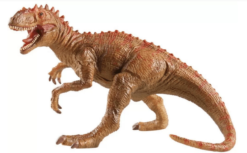Dinosauro RECUR  ALLOSAURUS Dipinto a mano L 22 cm