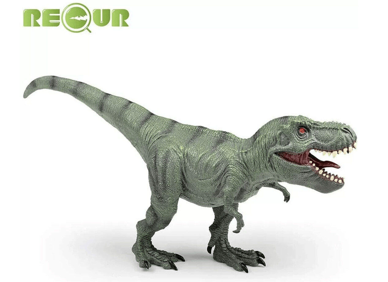 Dinosauro RECUR  Tirannosaurus Rex Dipinto a mano Lunghezza 33 cm