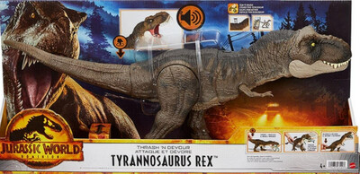 "Tyrannosaurus Rex " - Dinosauro devasta e divora con effetti sonori da 55 cm articolato