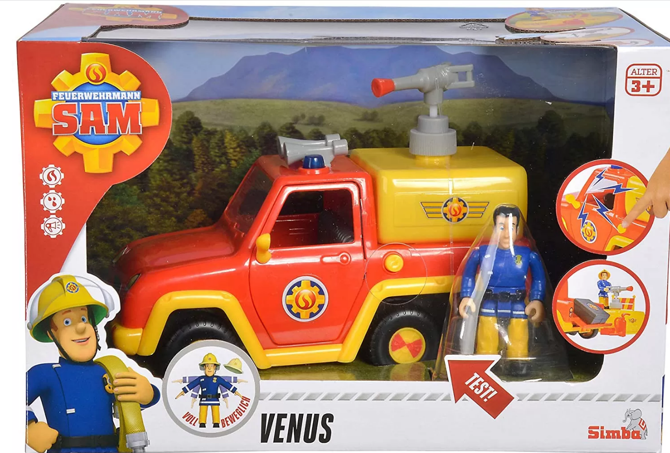 Sam Il Pompiere Veicolo Venus Con Personaggio Elvis - Toylandia Shop Online  Giochi & Giocattoli