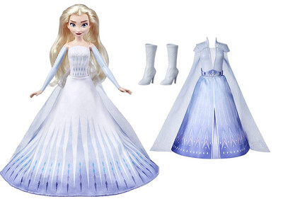 Frozen Bambola Elsa con 2 abiti e 2 stili di capelli