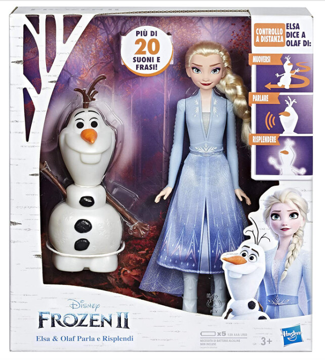 Frozen Bambola 30 cm Elsa con Olaf Parlante
