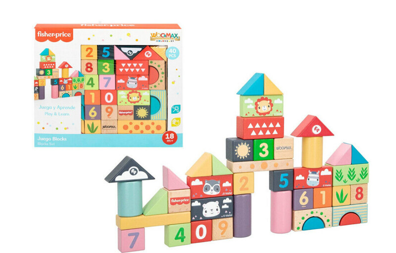 Fisher Price Blocchi in Legno 40 Pezzi