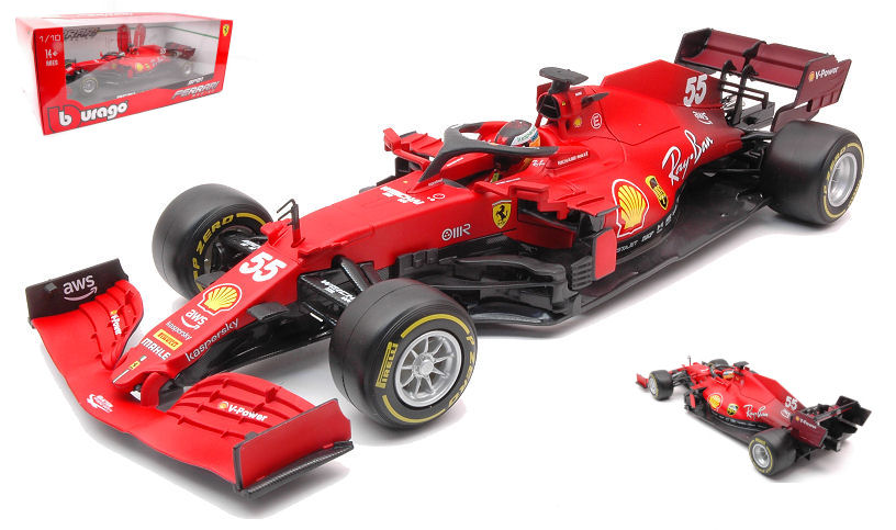 Bburago Ferrari F1 SF21 Carlos Sainz Scala 1:18
