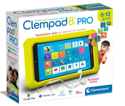 Clempad 8 Pro Tablet 6-12 anni