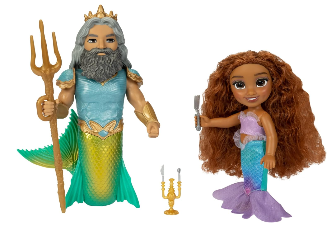 Disney Princess Little Mermaid Movie Sirenetta Ariel e Re Tritone