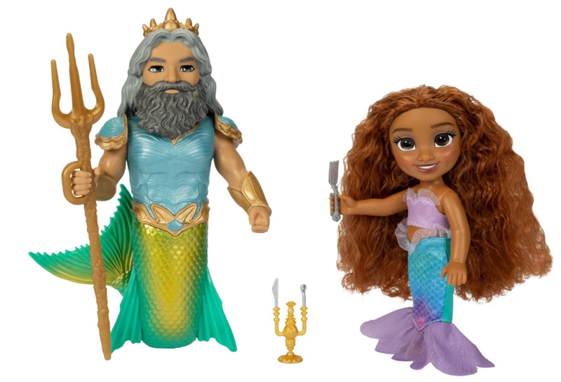Disney Princess Little Mermaid Movie Sirenetta Ariel e Re Tritone