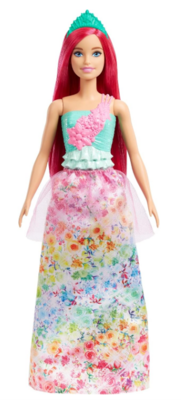 Barbie - Dreamtopia Royal Bambola capelli rosa scuro con corpetto scintillante