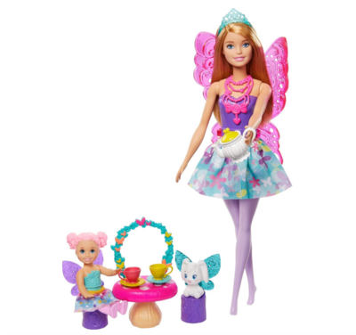 Barbie Dreamtopia Playset Festa All'ora del Tè, Bambola Fata e Accessori
