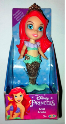 Jakks Pacific Disney Princess Ariel Glitterata con Coda Articolata 8 cm