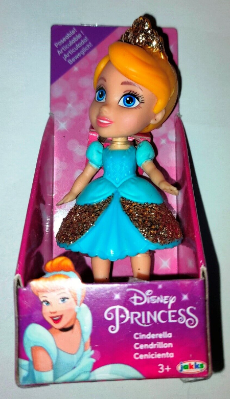 Jakks Pacific Disney Princess Personaggio Articolato con Glitter di Cenerentola 8 cm