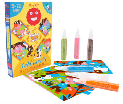 Sabbiarelli Sand-it For Fun - Kit Bambini e Cuccioli - Set Lavoretti Creativi: Colora con la Sabbia