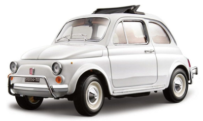Bburago Fiat 500 1968 scala 1:18 bianca