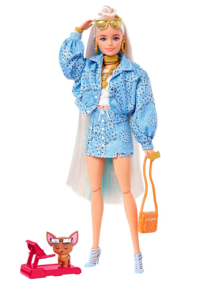 Barbie Extra con Giacca di Jeans e Accessori