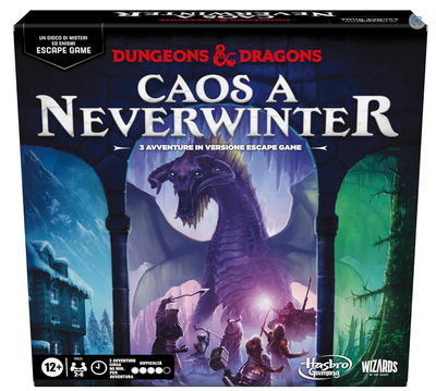 Dungeons & Dragons: Caos a Neverwinter, un gioco di misteri ed enigmi Escape Game, gioco da tavolo di escape room di D&D