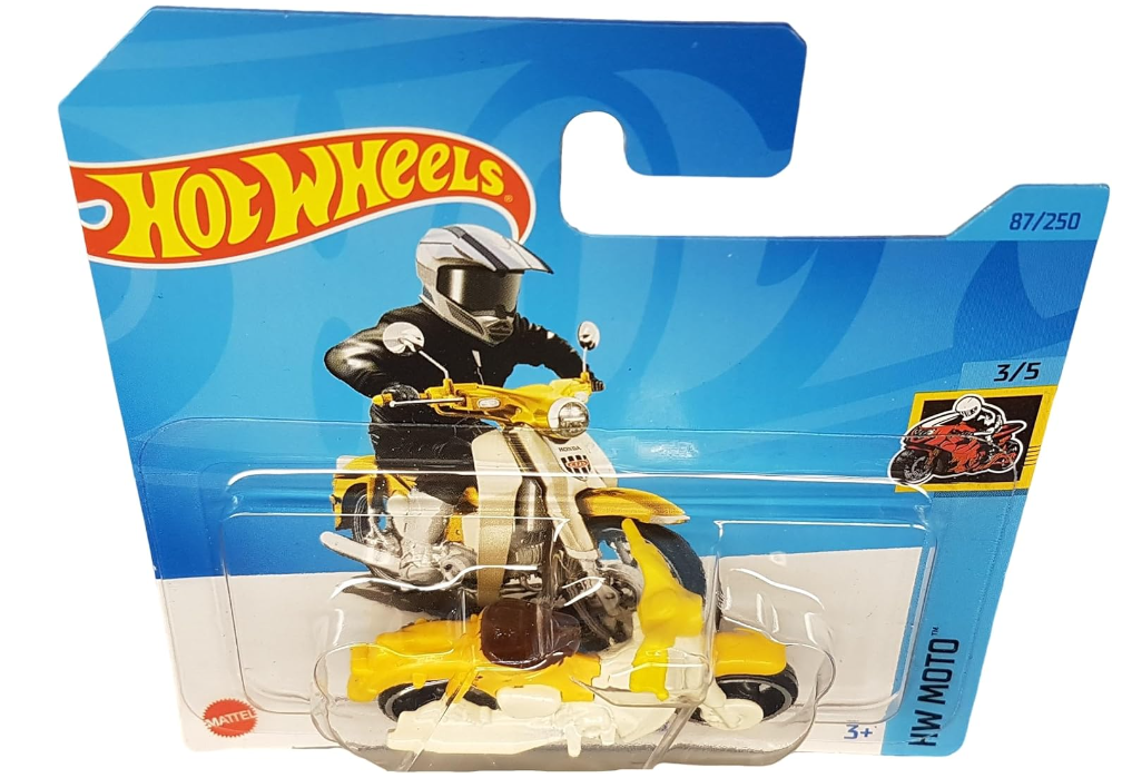 Hot Wheels - Honda Super Cub - HW Moto 3/5 - HKK32 - Short Card - Moto - Giallo - Mattel 2023 Edizione Limitata