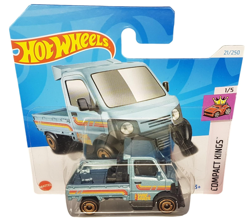 Hot Wheels - Mighty K - Compact Kings 1/5 - HTC17 - Short Card - Surf & Skate - azzurro metallizzato - Mattel 2024  Scala 1:64 Edizione Limitata