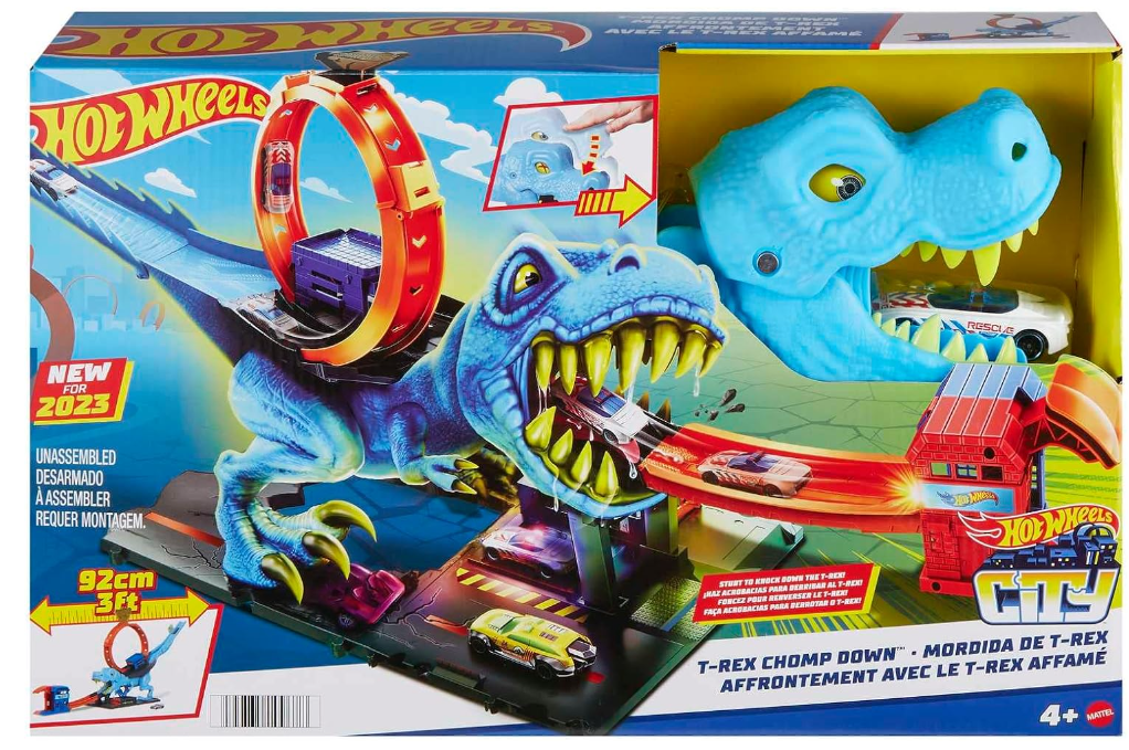 Hot Wheels City Pista T-rex con una macchinina inclusa Hot Wheels City Pista T-rex con una macchinina inclusa