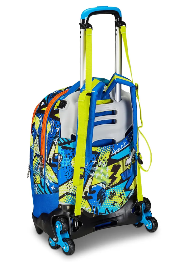 Seven Sj Gang Sphere Full Boy Zaino Scuola con Trolley Jack-3wd+