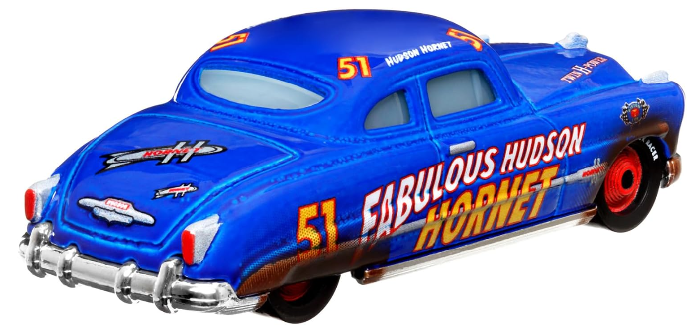 Disney Pixar Cars Personaggio Scala 1:55 Fabulous Hudson Hornet su Sterrato