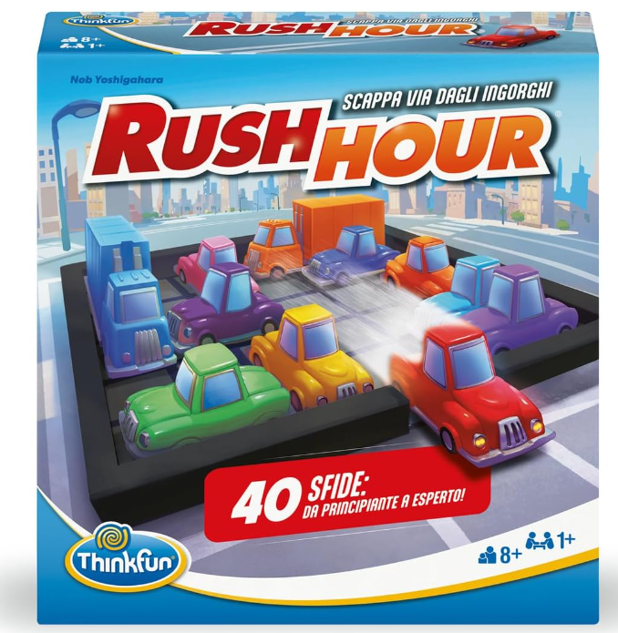 ThinkFun - Rush Hour, Scappa Dagli Ingorghi, Gioco da Tavolo, 1+ Giocatori Versione Italiana