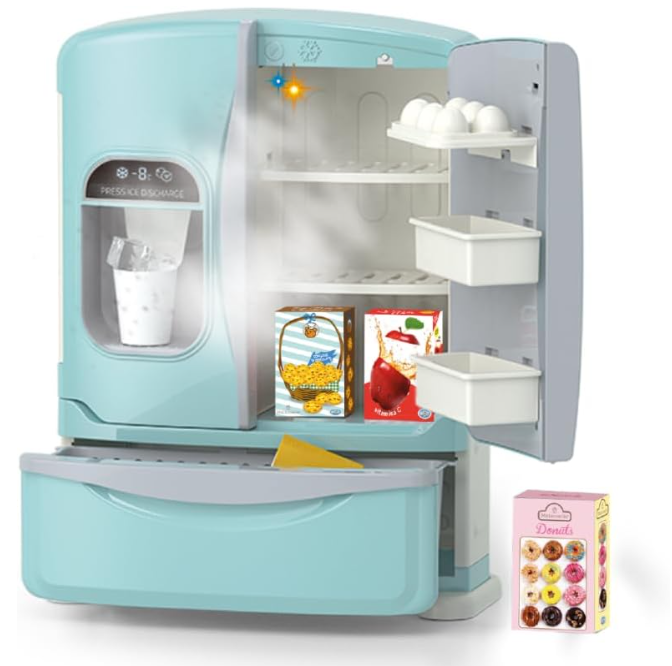 ODS - Maisonelle, Frigorifero Deluxe Giocattolo con Luce, Suoni ed Effetto Vapore all’Apertura, con Accessori ODS - Maisonelle, Frigorifero Deluxe Giocattolo con Luce, Suoni ed Effetto Vapore all’Apertura, con Accessori